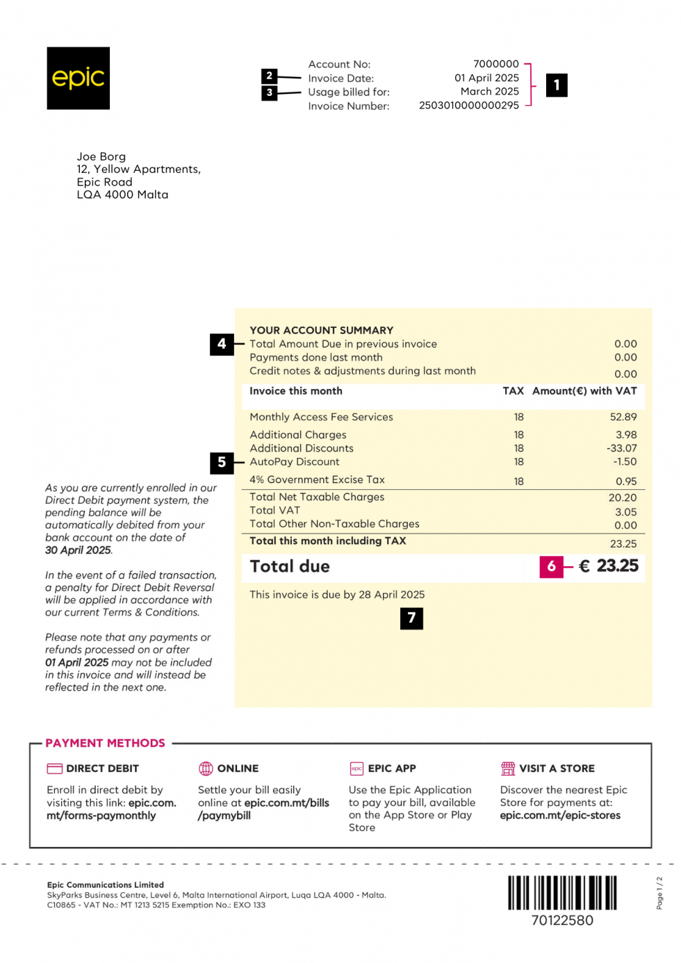 New Bill – Your Bill Explained | epic