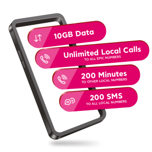 Epic FREE SIM + €10 credit included